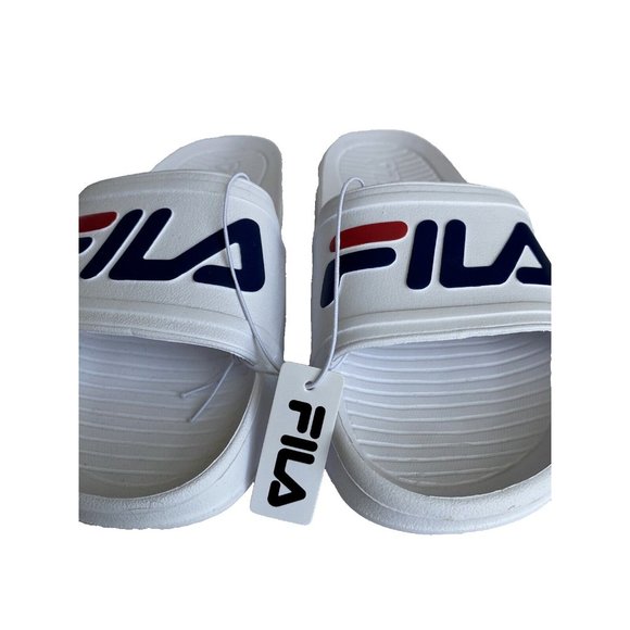 Fila Slides Unisexs Size 8 Women Or Size 7 Men White - Picture 2 of 7